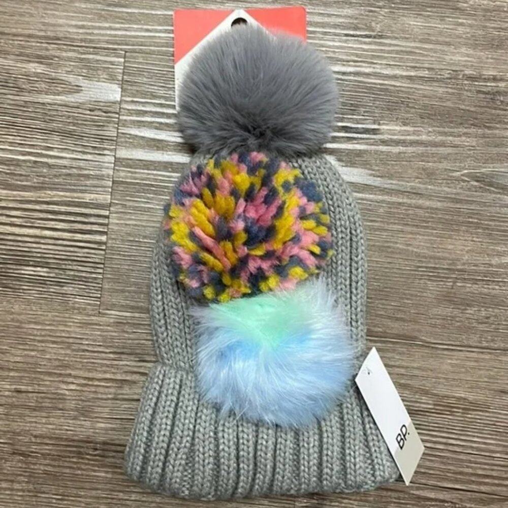 BP. NORDSTROM Interchangeable Pom Poms Beanie One Size